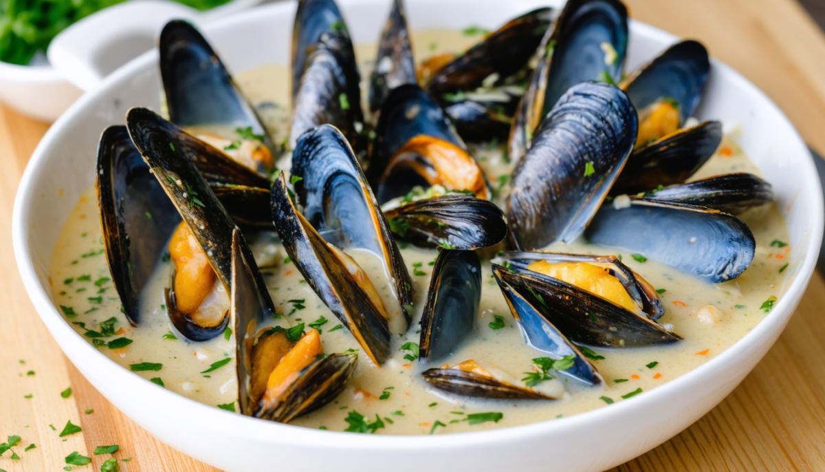 découvrez notre recette simple et savoureuse de moules à la crème, parfaite pour un délice express en cuisine. facile à réaliser et gourmande, elle ravira vos papilles en un rien de temps.