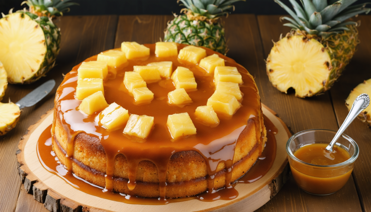 découvrez la recette express et simple d'un délicieux gâteau moelleux à l'ananas et caramel, parfait pour ravir vos papilles en toute occasion.