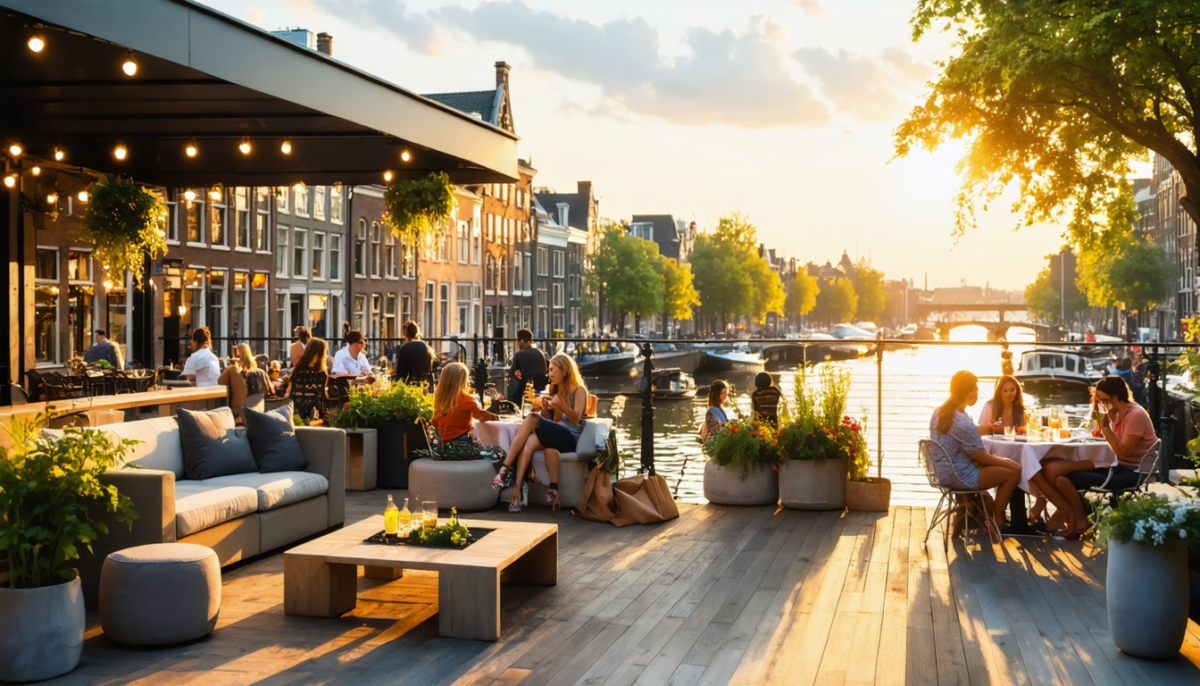 découvrez les rooftops incontournables d'amsterdam, offrant des terrasses avec des vues panoramiques à couper le souffle pour des moments inoubliables en plein air.