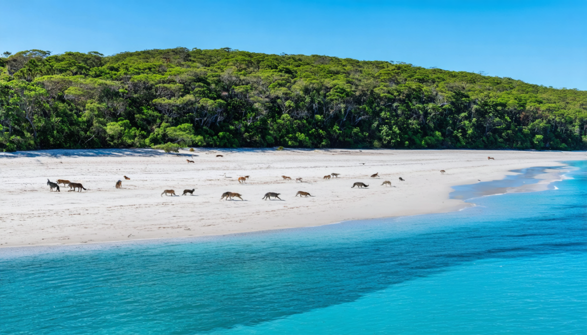 découvrez fraser island (k’gari), l'île de sable la plus grande du monde, célèbre pour ses paysages naturels uniques, sa faune diverse et ses plages immaculées en australie.